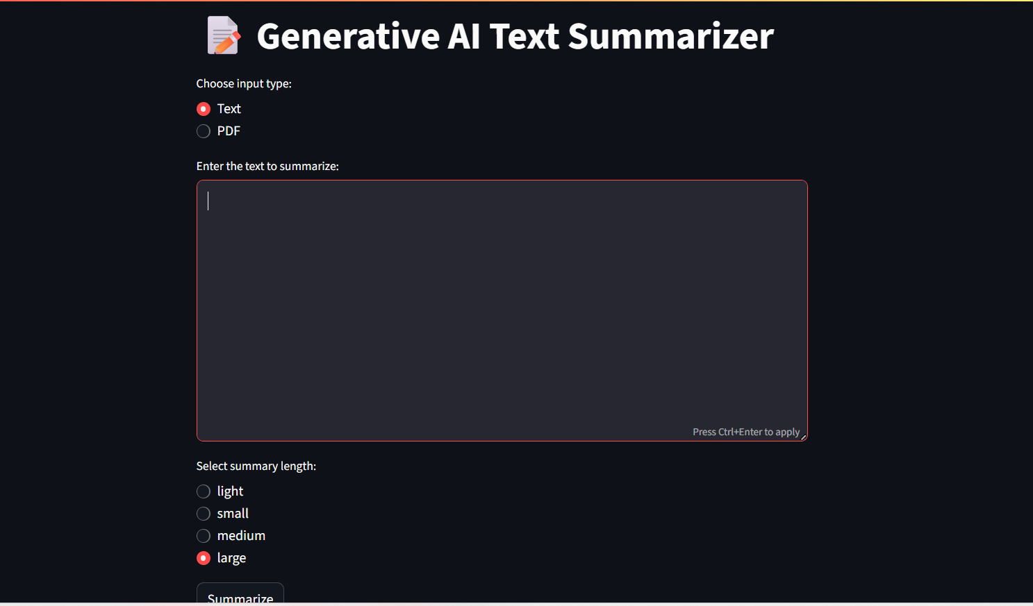 GenAI Summarizer